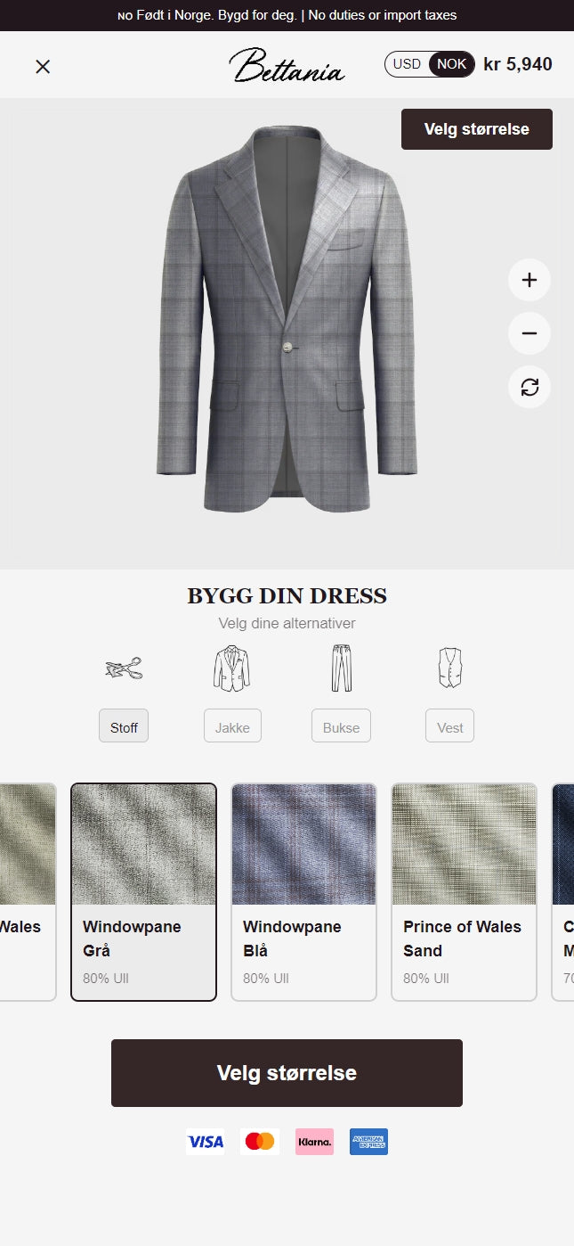 Suit preview on phone